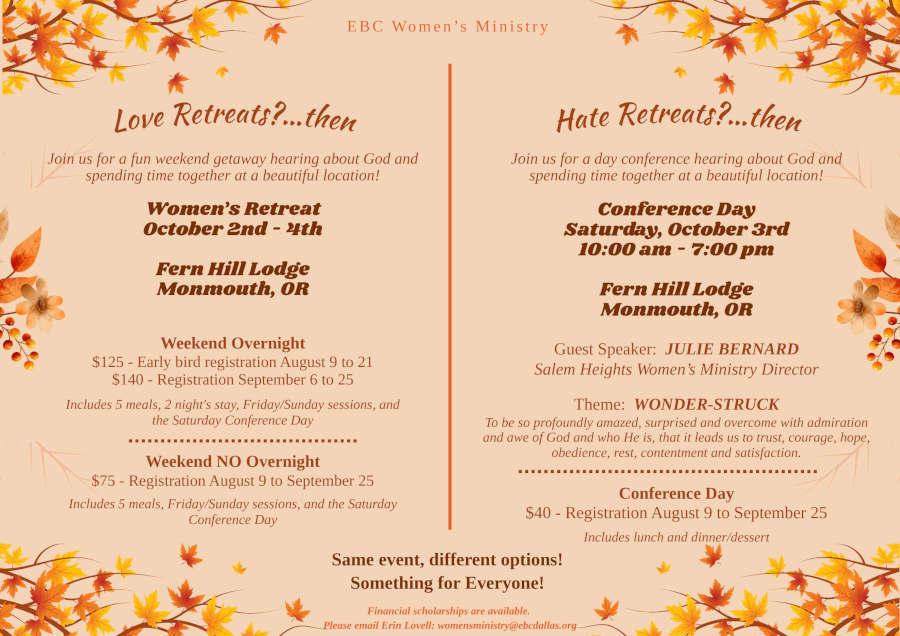 Women’s Retreat 2026 Flyer